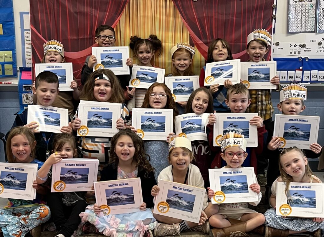 Firstgrade students at Leetonia Elementary celebrated